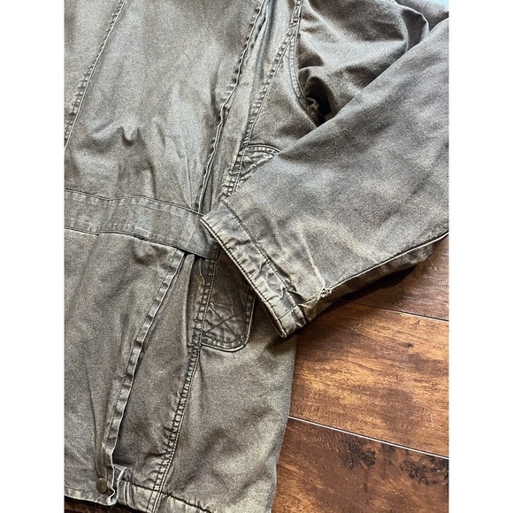 Vintage Willis & Geiger Wool Lined Hunting Chore Pocket Leather Trim Jacket L - Picture 12 of 13